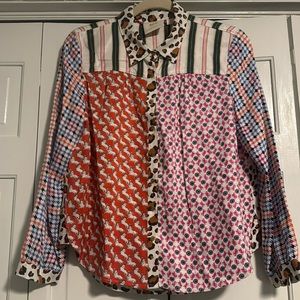 MP Maeve by Anthropologie Fun Patterned Blouse.